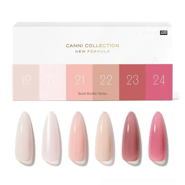 CANNI HEMA FREE Quick Builder Gel szett - 6x9 ml - Q2