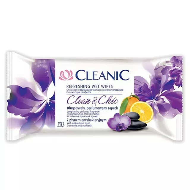 Cleanic Törlőkendő 15db-os Clean&Chic