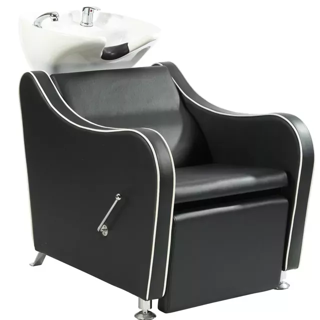 CODA'S Beauty Fejmosó Emelhető Lábbal E132987 Fehér porcelán-Fekete-Fekete szék