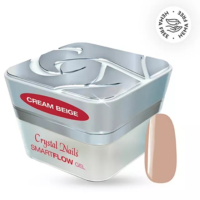 Crystal Nails Smartflow Builder Gel - Cream Beige építőzselé - 15ml