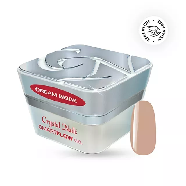 Crystal Nails Smartflow Builder Gel - Cream Beige építőzselé - 5ml