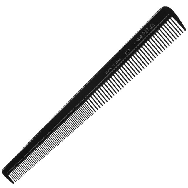 Eurostil Fésű Osztott - Növekvő fogazat hosszúság, Fekete 18cm 00422