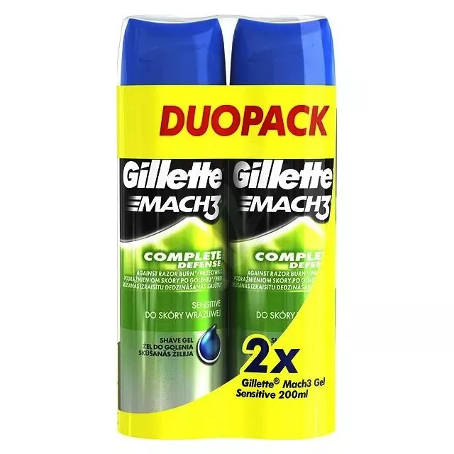 Gillette Borotvazselé - Mach3 - Érzékeny bőrre , Sensitive 2x200ml