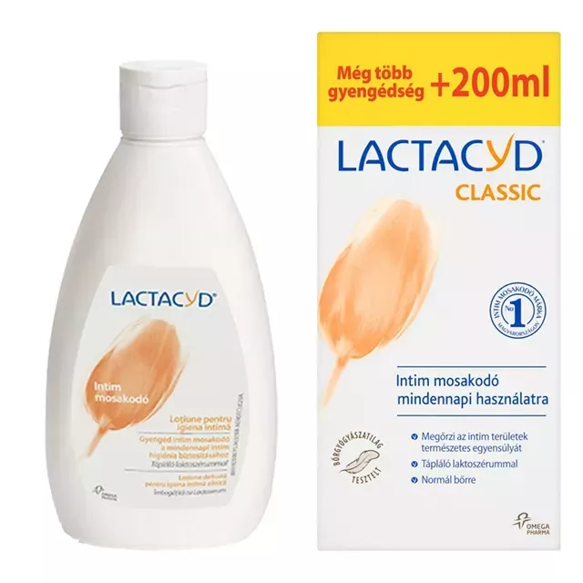 Lactacyd Intim Mosakodógél - Classic - L-tejsav tartalom , Normál bőrre 400ml