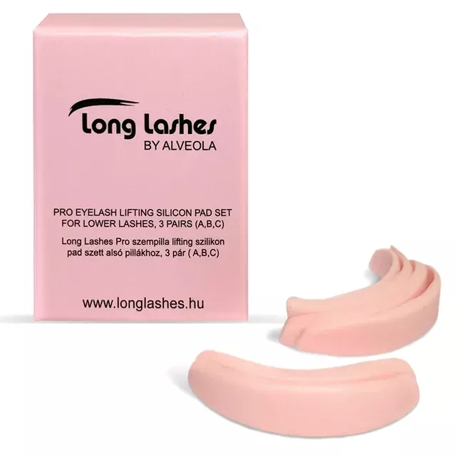 Long Lashes Pro szempilla lifting szilikon pad szett alsó pillákhoz, 3pár(A,B,C)