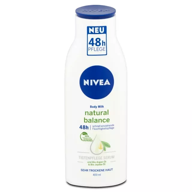 Nivea Testápoló-Natural Balance-Intenzív tápláló,argán-és jojoba olajjal 400ml