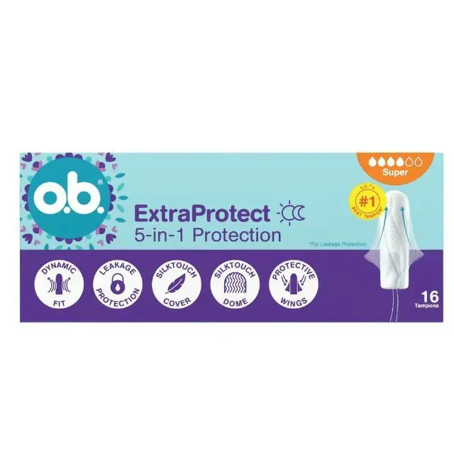OB Tampon Super Extra Protect - 5 in 1-ben védelem  16db