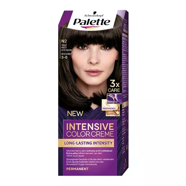 Palette Intensive Color Creme krémhajfesték N2 Sötétbarna 3-0