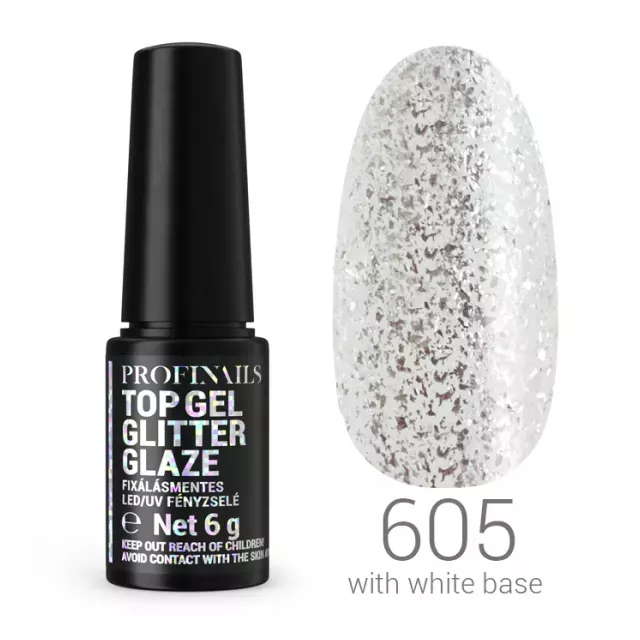 Profinails Top Gél glitter LED/UV fényzselé 6gr No.605