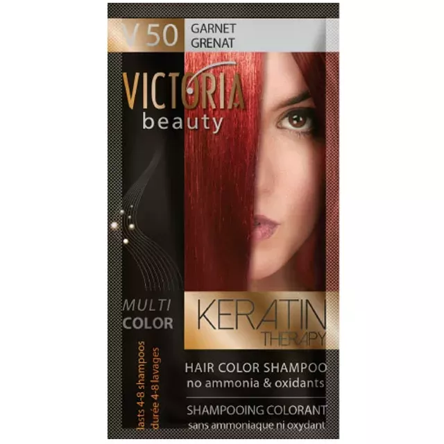 VICTORIA Keratin Therapy Hajszínező Sampon 40ml - V50 Gránátvörös