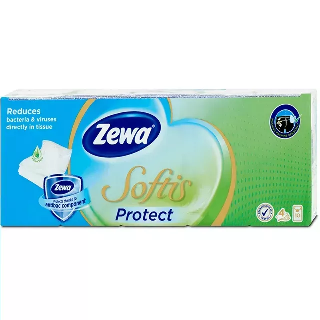 Zewa Soft zsebkendő 4 réteg 10x9db Protect