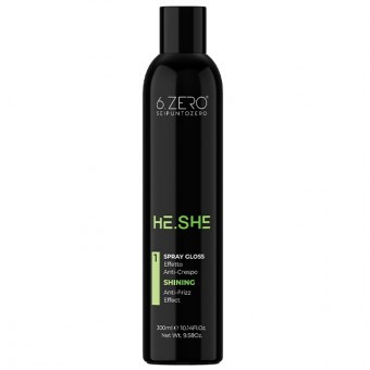 6.ZERO He.She Spray Gloss - hajfényspray 300ml