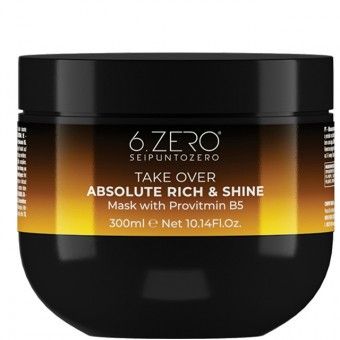 6.ZERO Take Over hajpakolás - Absolute rich & shine -száraz & fakó hajra 300ml