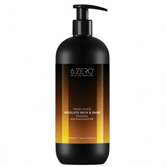 6.ZERO Take Over sampon - Absolute rich & shine -száraz & fakó hajra 1000ml