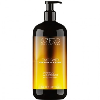 6.ZERO Take Over sampon - Absolute rich & shine -száraz & fakó hajra 500ml