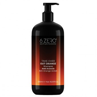 6.ZERO Take Over Sampon - Out Orange - Narancssárga színtónust semlegesítő 500ml