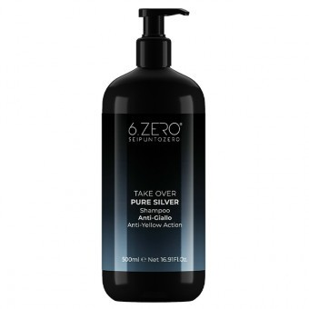6.ZERO Take Over sampon - Pure Silver - ezüst 500ml