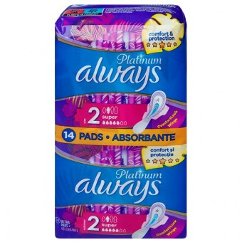 Always Egészségügyi Betét Szárnyas-Platinum Super 14db