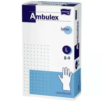 Ambulex Latex Kesztyű Púderes 100db 