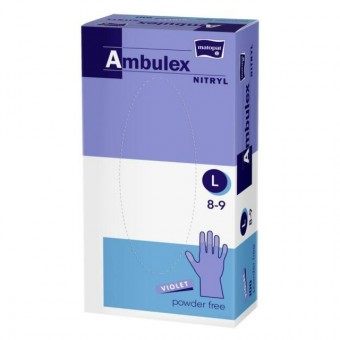 Ambulex Nitril Vizsgálókesztyű Lila "L" Méret