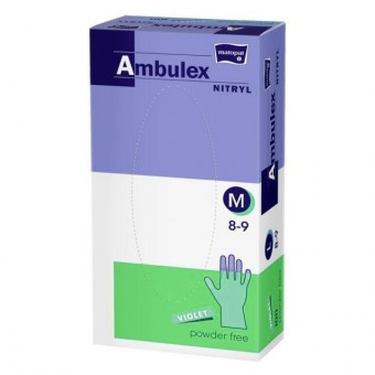 Ambulex Nitril Vizsgálókesztyű Lila "M" Méret