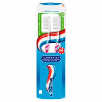 Aquafresh Fogkefe Clean&Flex duo