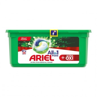 Ariel Folyékony Mosókapszula Ultra Oxi Effect extra folteltávolítás 24db