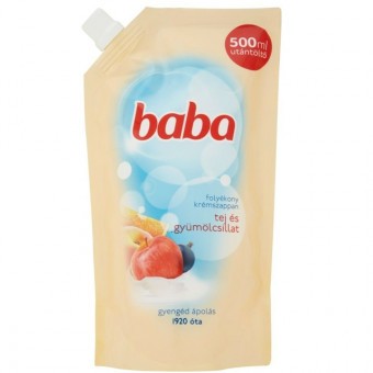 Baba Folyékony Szappan Utántöltő Tej és gyümölcs 500ml