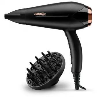 BaByliss Turbo Shine Ionos Hajszárító 2200W Fekete-rose Gold BAD570DE