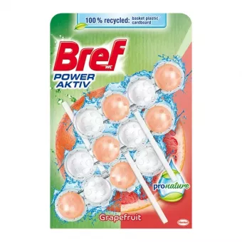 Bref WC illatosító 3x50g Grapefruit 100% újrahasznosított csomagolás