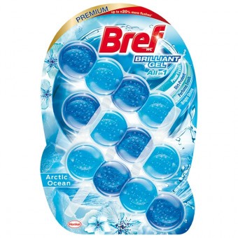 Bref WC illatosító Ocean Brilliant Gel 3x42g