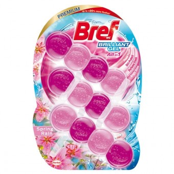 Bref WC illatosító  Spring rain Brilliant Gel 3x42g