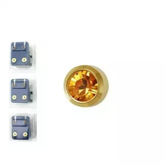 CAFLON Fülbevaló Belőhető 3mm - Arany Kerek Mini - Április 1pár