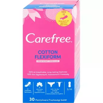 Carefree Tisztasági Betét-Cotton Flexiform-Friss illat 30db