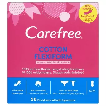 Carefree Tisztasági Betét-Cotton Flexiform-Friss illat 56db