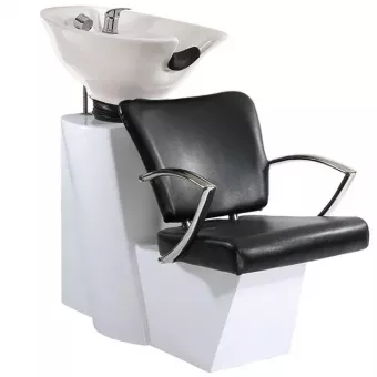 CODA'S Beauty Fejmosó E18012-2 Fehér porcelán-Fehér test-Fekete szék 06