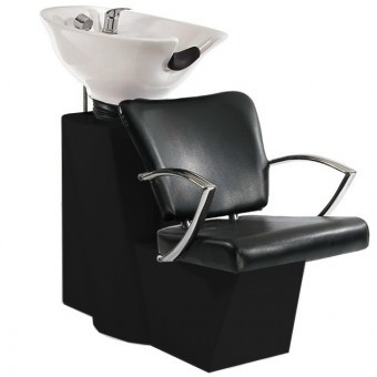CODA'S Beauty Fejmosó E18012-2 Fehér porcelán-Fekete test-Fekete szék 06