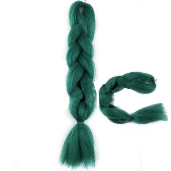 CODA'S Hair Jumbo Braid Műhaj 120cm,100gr/csomag - Sötétzöld