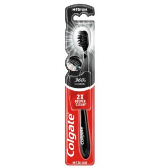 Colgate Fogkefe 360 Black Aktív szénnel