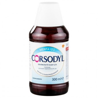 Corsodyl Szájvíz 300ml Alkoholmentes - Menta Ízű