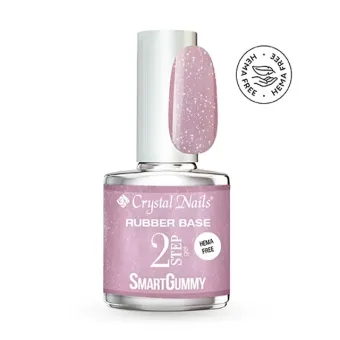 Crystal Nails 2S SmartGummy HEMA Free Rubber base gel - Nr6 Shimmer rose 13ml