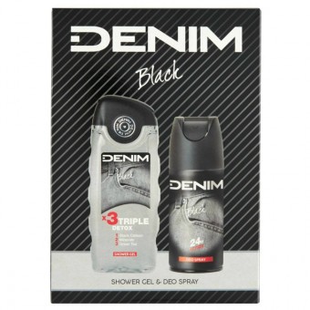 Denim Ajándékcsomag - Black Tusfürdő 250ml+Deo Spray 150ml