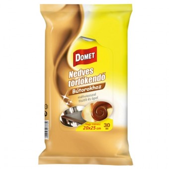 DOMET Nedves Törlőkendő Bútor Méhviasszal 20x25cm 30db