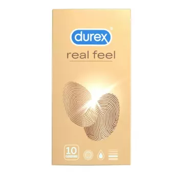 Durex óvszer 10db Real Feel Latex mentes