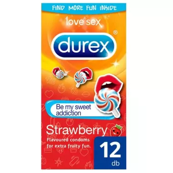 Durex Óvszer 12db Emoji Strawberry