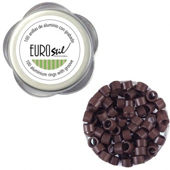 Eurostil Aluminium Mikrogyűrű Burgundy 100db 02927