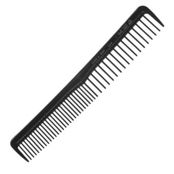 Eurostil Fésű Osztott - Hajvágáshoz, Fekete 17,5cm 00442