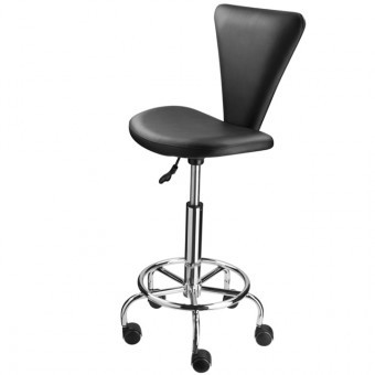 Eurostil Gurulós Háttámlás Szék Fekete 56-68cm 02732
