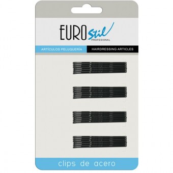 Eurostil Hullámcsatt - Fekete 5cm Egyenes 24db/cs 01609/50