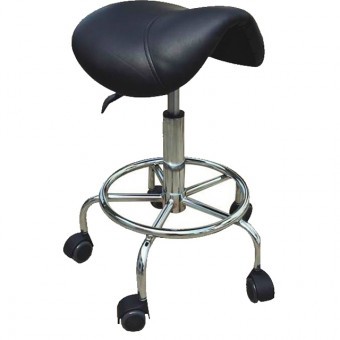 Eurostil Rodeo Gurulós Szék Fekete Króm Lábbal 57-78cm 04382/50